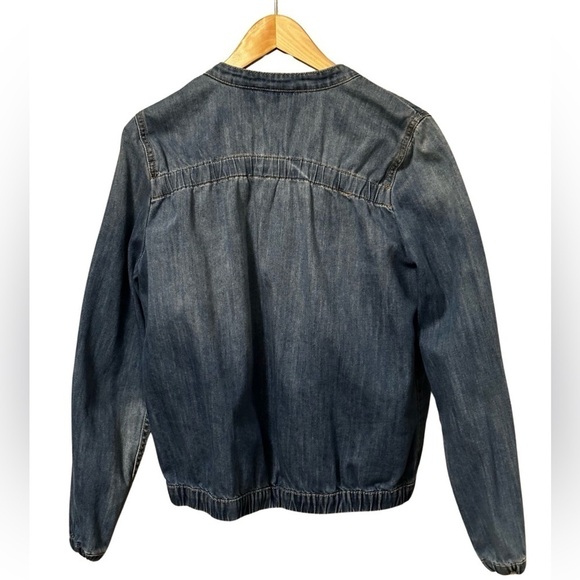DKNY JEANS Blue Jean Bomber Jacket Women’s Size Medium. - Picture 13 of 15